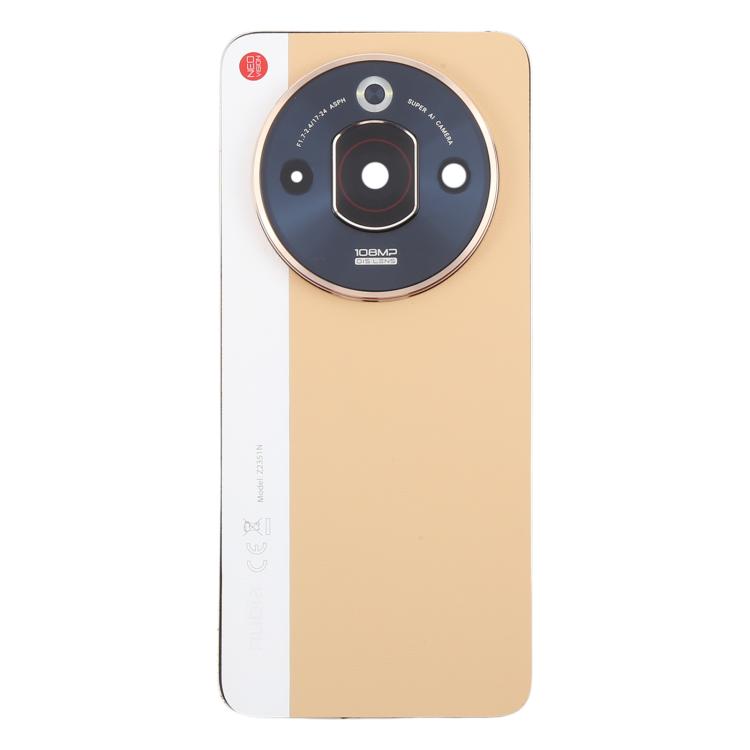 Pour ZTE nubia Focus Pro Z2351N Couvercle arrière de batterie en cuir avec cadre central / Couvercle d'objectif d'appareil photo