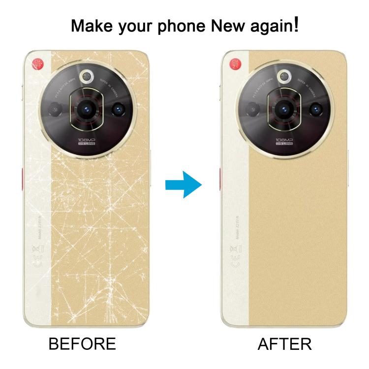 Pour ZTE nubia Focus Pro Z2351N Couvercle arrière de batterie en cuir avec cadre central / Couvercle d'objectif d'appareil photo