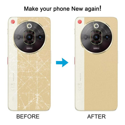Pour ZTE nubia Focus Pro Z2351N Couvercle arrière de batterie en cuir avec cadre central / Couvercle d'objectif d'appareil photo