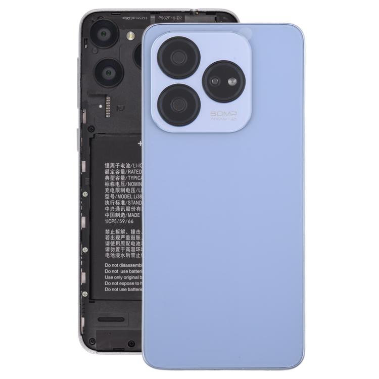 Pour ZTE Blade V60 Design Z2350 Couvercle arrière de la batterie en verre avec cadre central / Couvercle de l'objectif de l'appareil photo