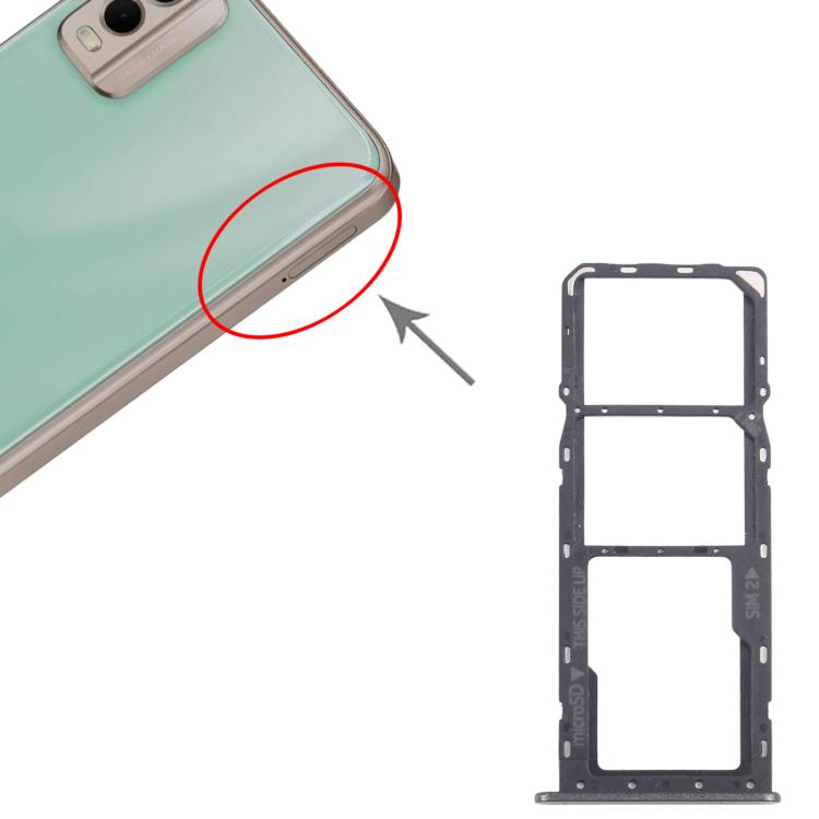 Pour Nokia C32 Plateau de carte SIM d'origine + Plateau de carte SIM + Plateau de carte Micro SD