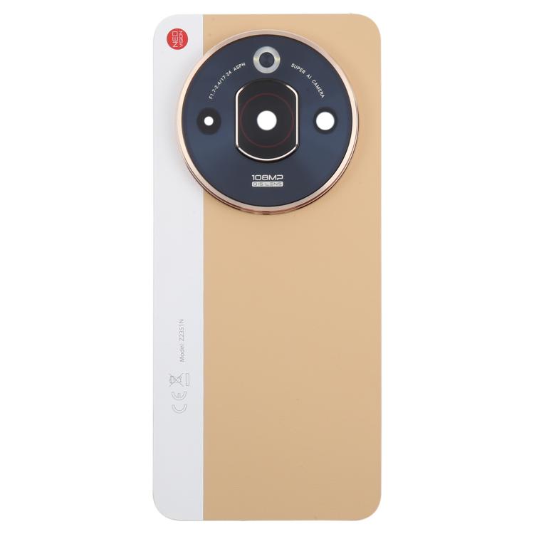 Pour ZTE nubia Focus Pro Z2351N Coque arrière de batterie en cuir avec adhésif / Coque d'objectif d'appareil photo