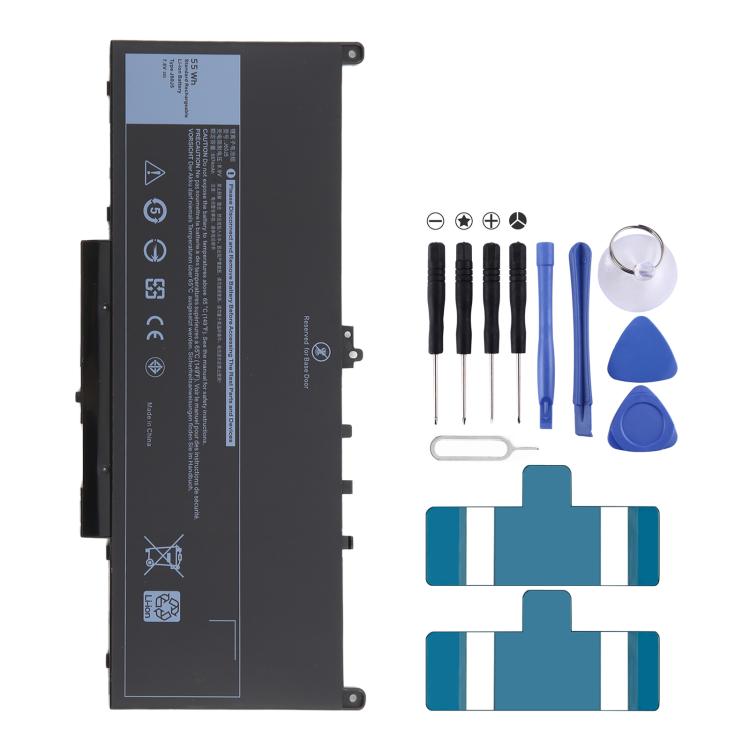 Batterie lithium-polymère 7,6 V 55 Wh J60J5 pour Dell Latitude E7270 E7470 R1V85 MC34Y 242WD