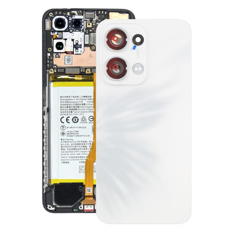 Coque arrière de batterie d'origine pour OPPO Reno13 avec cache d'objectif d'appareil photo