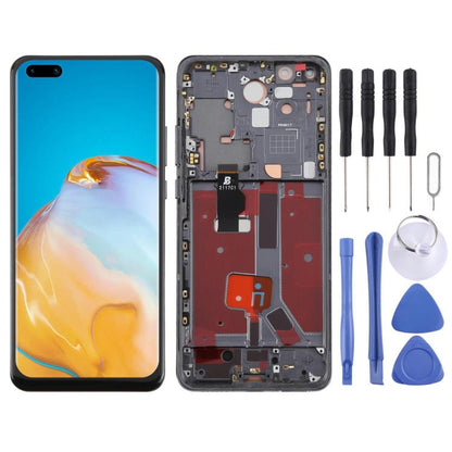 For Huawei P40 Pro TFT LCD Screen Digitizer Full Assembly with Frame, Not Supporting Fingerprint Identification