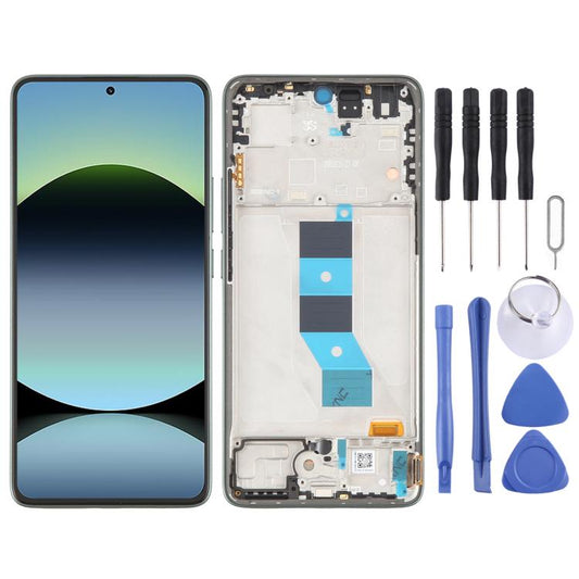 For Xiaomi Redmi Note 14 5G India AMOLED Original LCD Screen Digitizer Full Assembly with Frame