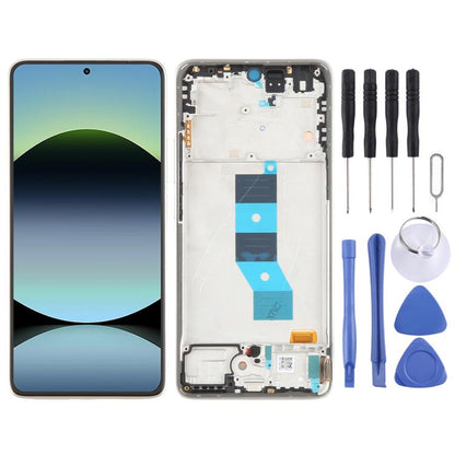 For Xiaomi Redmi Note 14 5G India AMOLED Original LCD Screen Digitizer Full Assembly with Frame