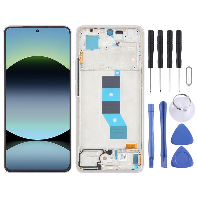 For Xiaomi Redmi Note 14 5G India AMOLED Original LCD Screen Digitizer Full Assembly with Frame