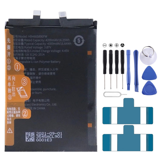 Batterie de remplacement 4200mAh pour Honor 50 Lite/Huawei Nova 8i NTN-LX1 NEN-LX1 4300mAh HB466589EFW