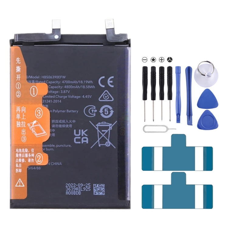 Batterie de remplacement 4800mAh pour Honor 70 FNE-AN00 / 80 Pro / 80 GT AGT-AN00 ANB-AN00 HB506390EFW