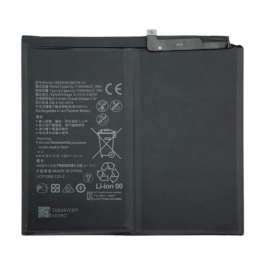 Batterie de remplacement 7250mAh pour Huawei MatePad V7 Pro BZT3 KJR BAH3 W59 AN10 DBY-AL00 BRT MRX AL09 W09 W19 AN09 MRR-W29 HB28D8C8ECW HB27D8C8ECW-12