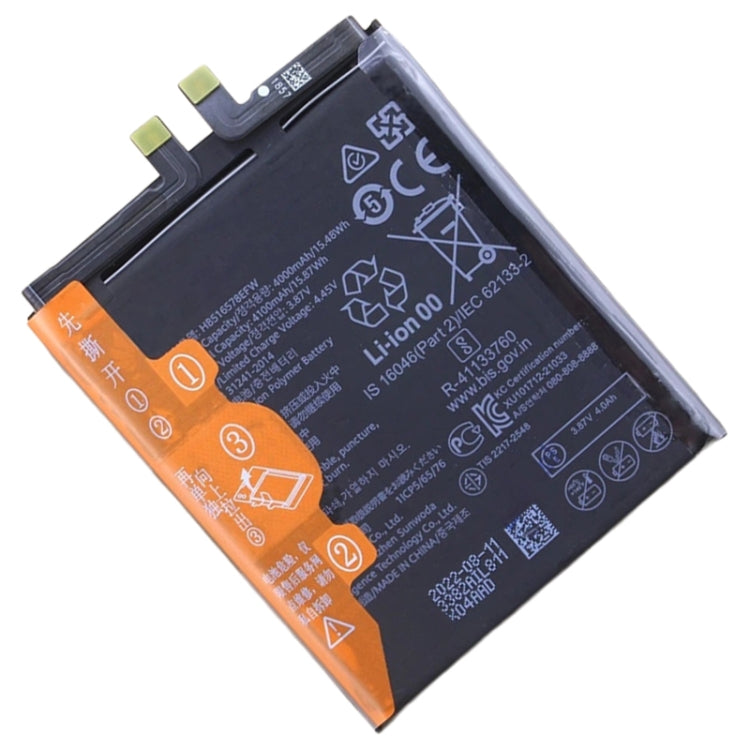Batterie de remplacement 4100mAh pour Huawei P50 ABR-AL00 ABR-AL80 / P50E ABR-AL60 ABR-AL90 HB516578EFW