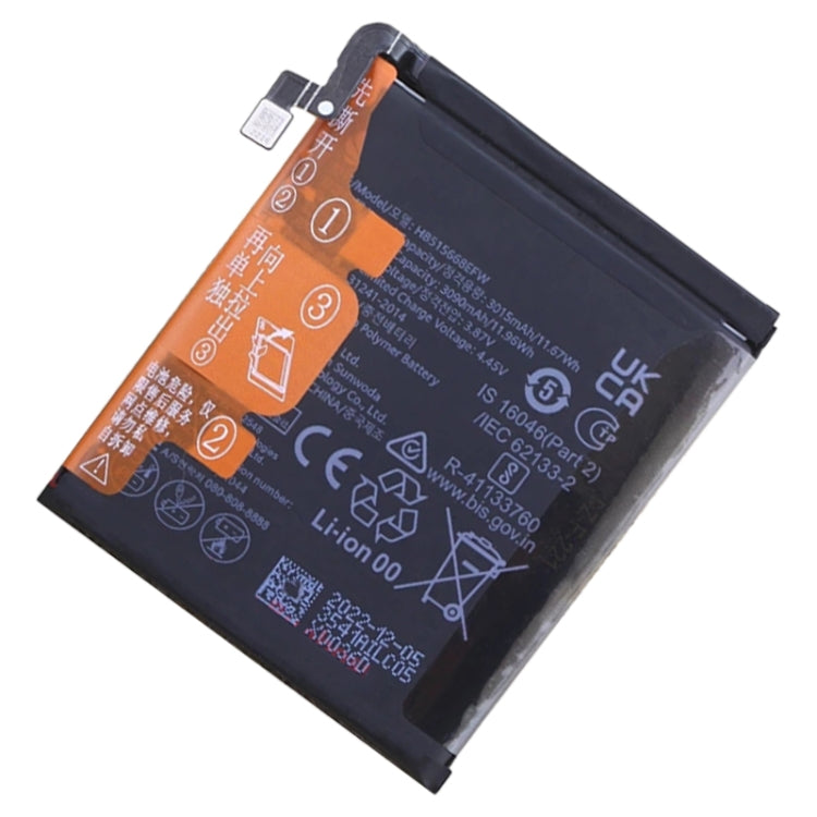 Batterie de remplacement pour Huawei P50 Pocket BAL-AL00 / Pocket S BAL-AL60 HB515668EFW HB513341EFW
