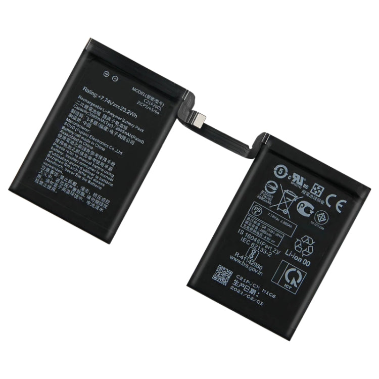 Remplacement de la batterie 6000mAh pour téléphone ASUS ROG 5 / 5s Pro ZS673KS I005DA I005DB C21P2001