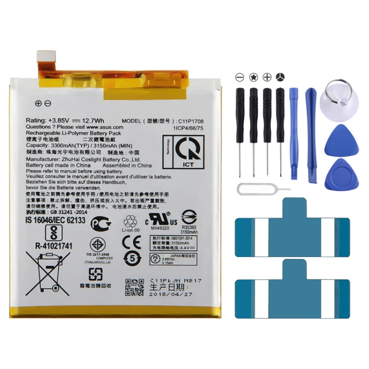 Batterie de remplacement 3150mAh pour téléphone ASUS ROG 5 / 5Z ZE620KL X00QD ZS620KL Z01RD C11P1708
