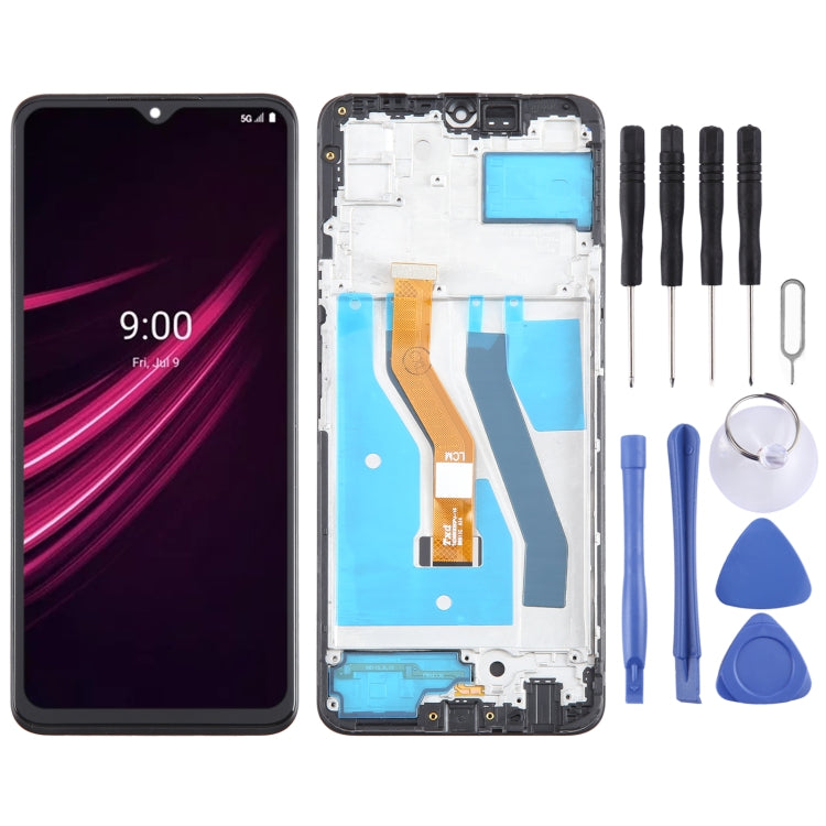 Pour T-Mobile REVVL V + 5G Écran LCD Numériseur Assemblage complet avec cadre