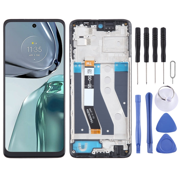 Pour Motorola Moto G62 5G / G62 Inde OEM LCD écran numériseur assemblage complet avec cadre