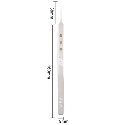 Pincettes de réparation de précision Aaa-14, pointe longue en acier inoxydable