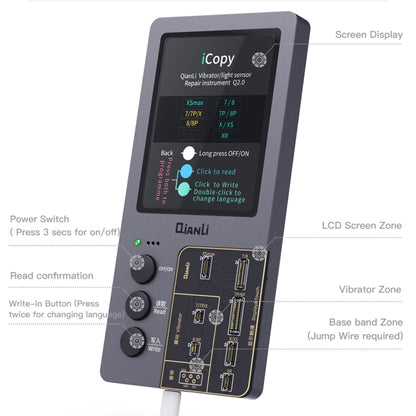 Qianli iCopy Plus 3 en 1 programmeur de réparation de couleur d'écran LCD d'origine pour iPhone
