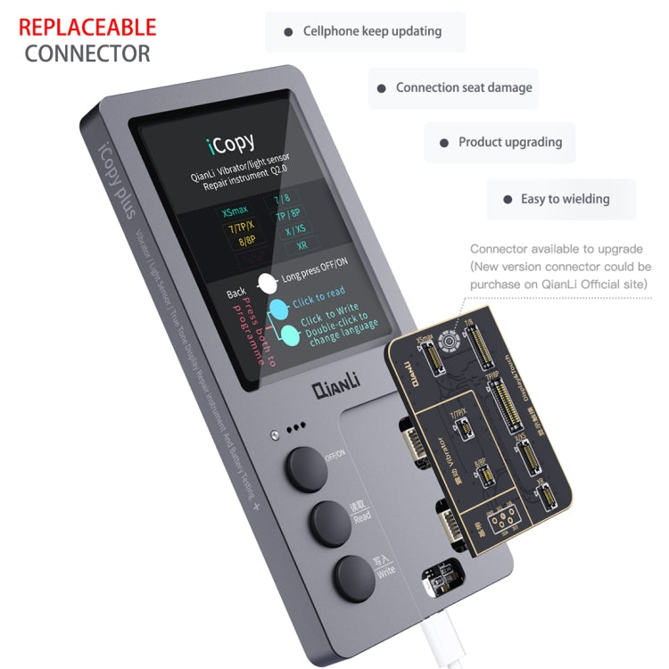 Qianli iCopy Plus 3 en 1 programmeur de réparation de couleur d'écran LCD d'origine pour iPhone
