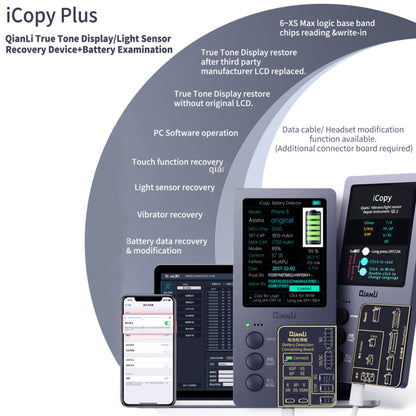 Qianli iCopy Plus 3 en 1 programmeur de réparation de couleur d'écran LCD d'origine pour iPhone