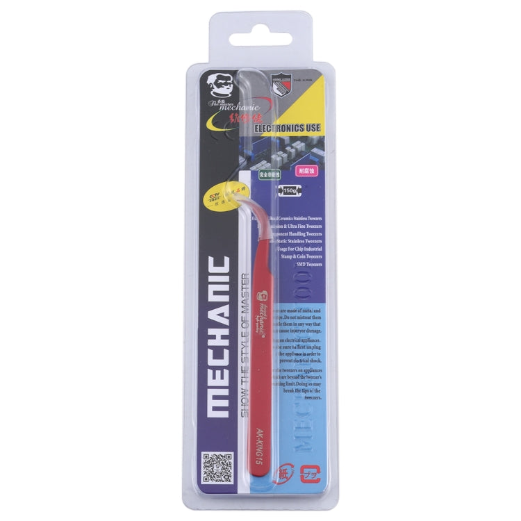 Pincettes incurvées MÉCANICIEN AK-KING15, pincettes durables à haute ténacité