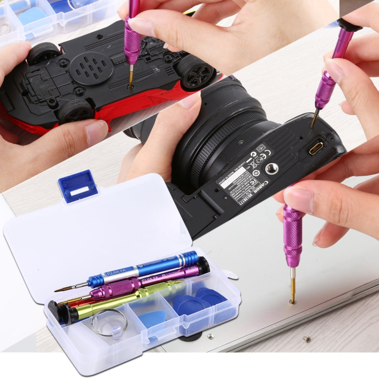 JIAFA Kit d'outils de tournevis d'outil à main de réparation 15 en 1 pour la série iPhone
