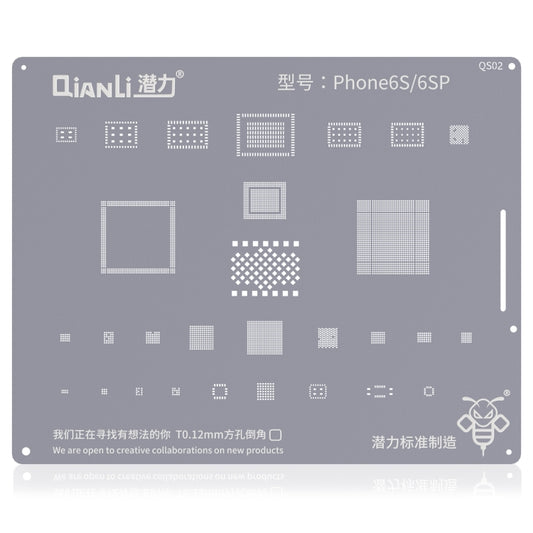 Qianli QS02 pochoirs bourdon BGA Reballing plantation plaque en fer blanc pour iPhone 6s/6s Plus