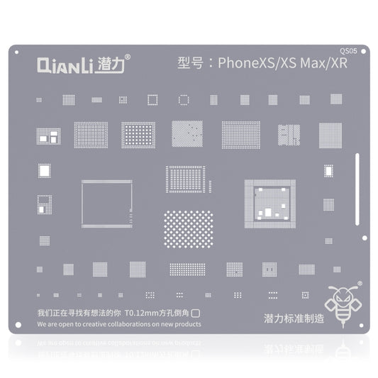 Pochoir de remplacement QIANLI QS05 Bumblebee pour iPhone XR / XS / XS Max
