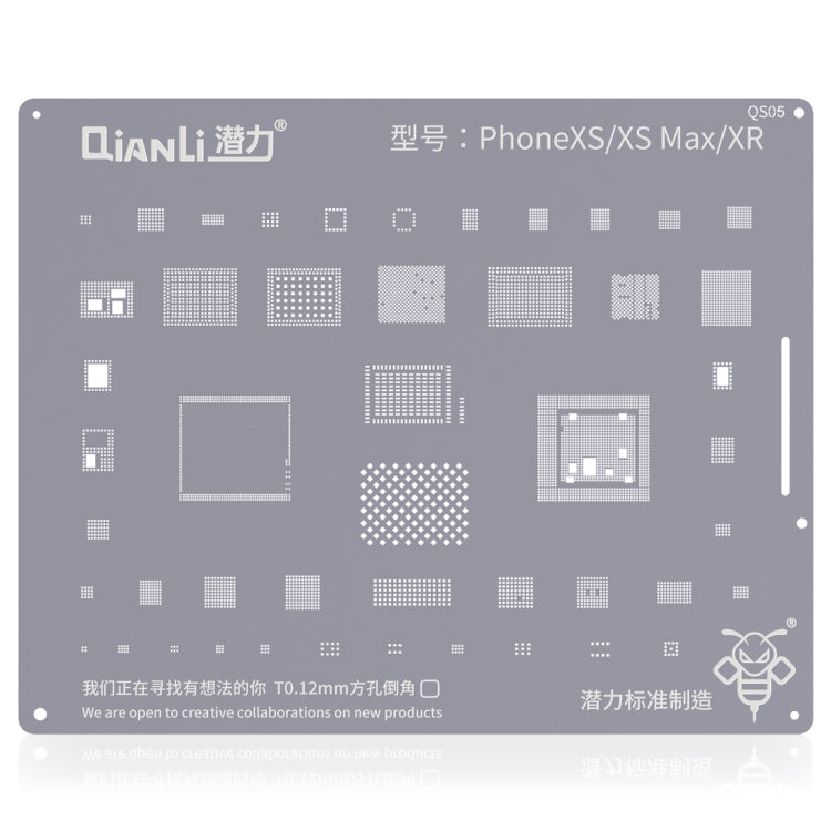 Pochoir de remplacement QIANLI QS05 Bumblebee pour iPhone XR / XS / XS Max