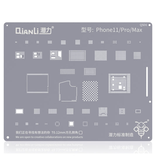 Pochoir bourdon de remplacement QIANLI QS06 pour iPhone 11/11 Pro/Max