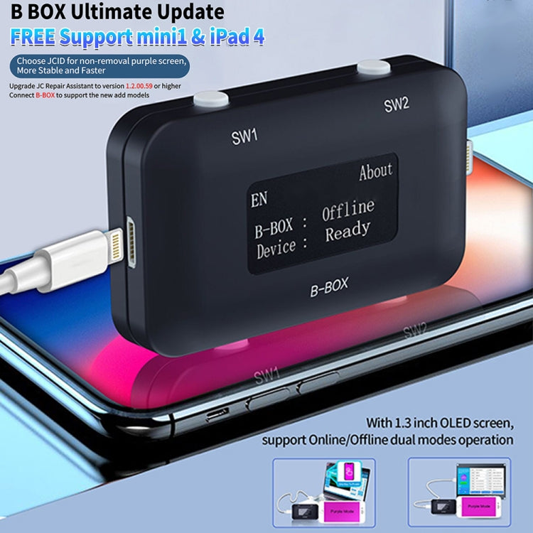 B-BOX Lecture du disque dur Écriture Modification de la programmation SN avec écran de 1,3 pouces pour iPhone 7-11, B-BOX