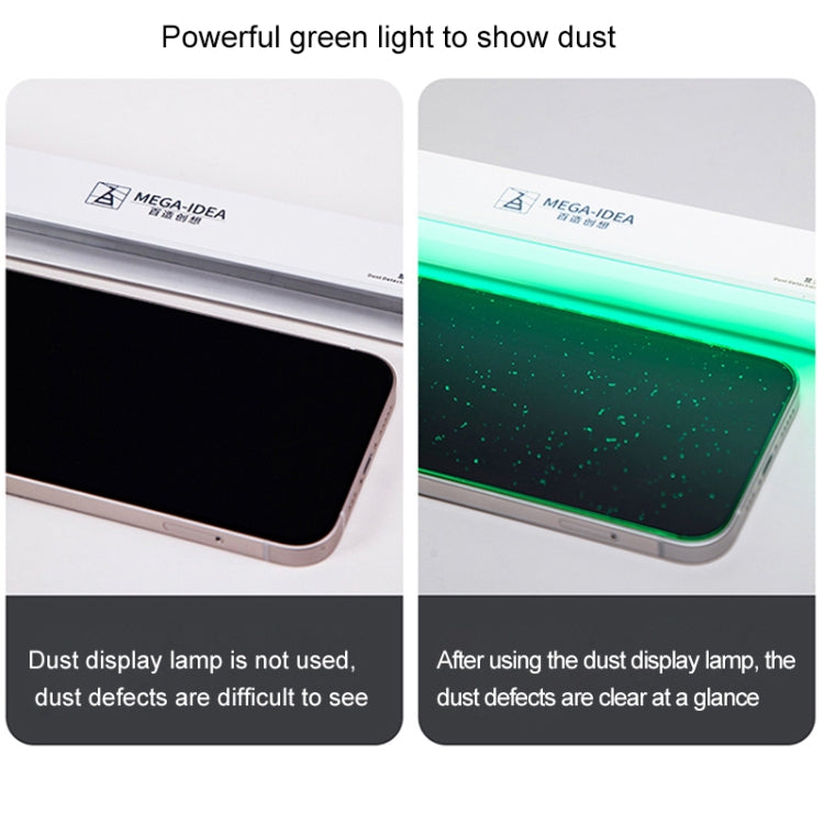 Afficher la lampe anti-poussière 2 écran LCD réparation lampe anti-poussière empreinte digitale anti-rayures changeur d'écran poussière lampe d'affichage pour téléphone portable LED verte