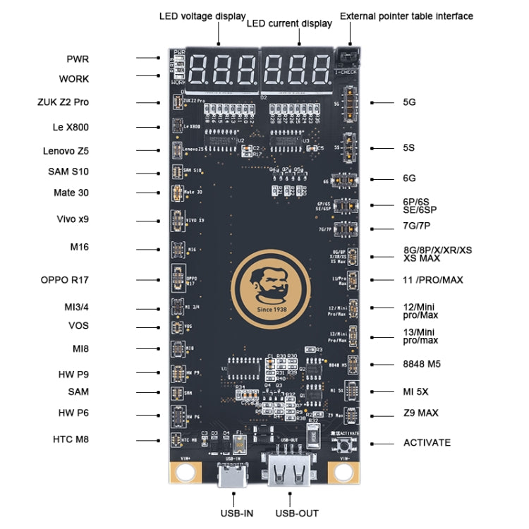Carte de détection d'activation de batterie mécanique BA27, pour iPhone 5-13 Pro Max/téléphone Android