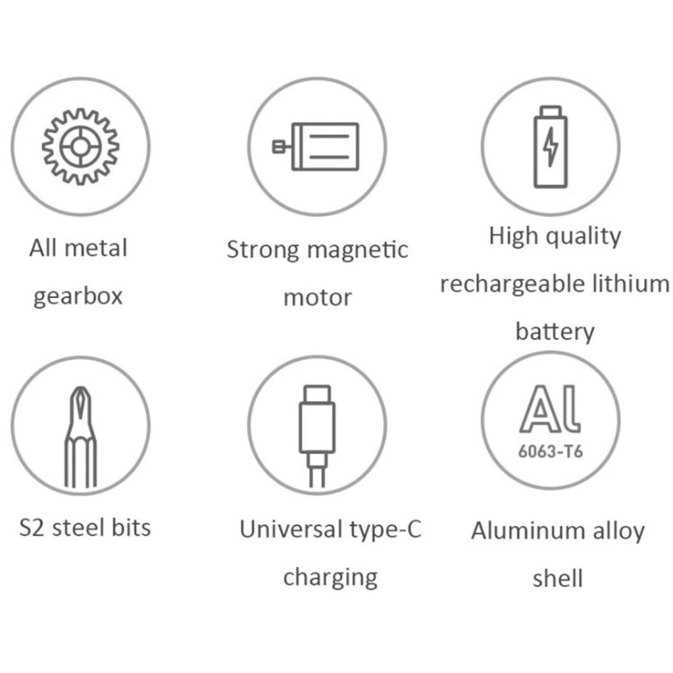 Kit de tournevis électrique de précision d'origine Xiaomi Mijia 25 en 1 boîtier en aluminium magnétique Rechargeable