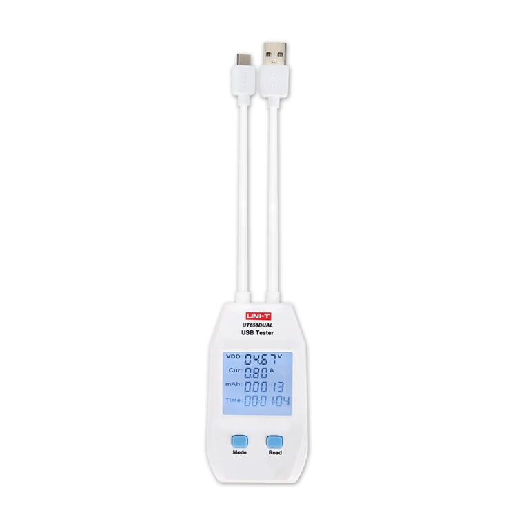 Voltmètre ampèremètre USB UNI-T, testeur UT658DUAL