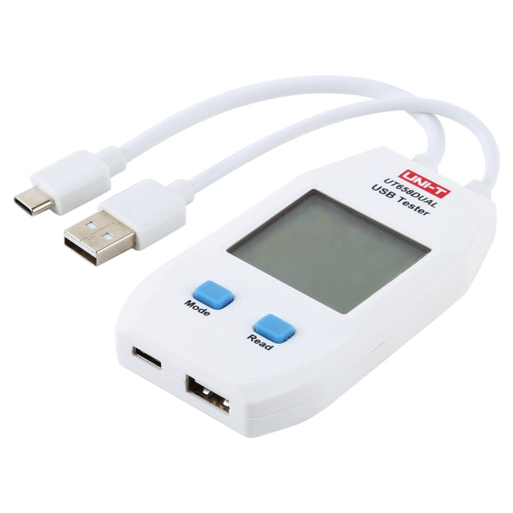Voltmètre ampèremètre USB UNI-T, testeur UT658DUAL