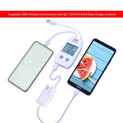 Voltmètre ampèremètre USB UNI-T, testeur UT658DUAL