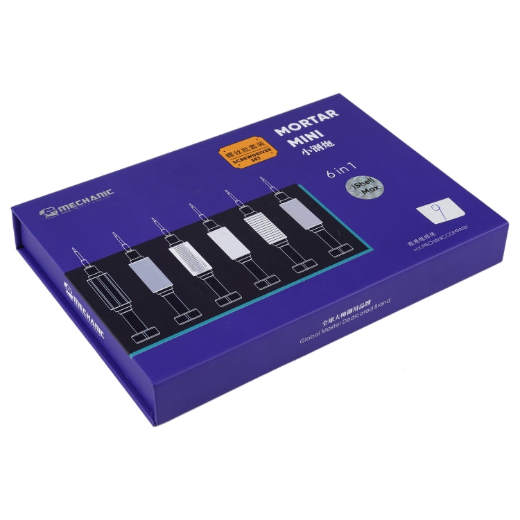 MÉCANICIEN Mortier Mini iShell Max 6 en 1, jeu de tournevis de précision pour réparation de téléphone
