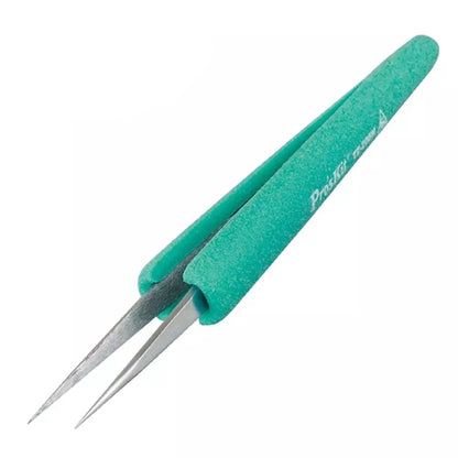 Pincettes antistatiques antidérapantes à pointe longue TZ-205N