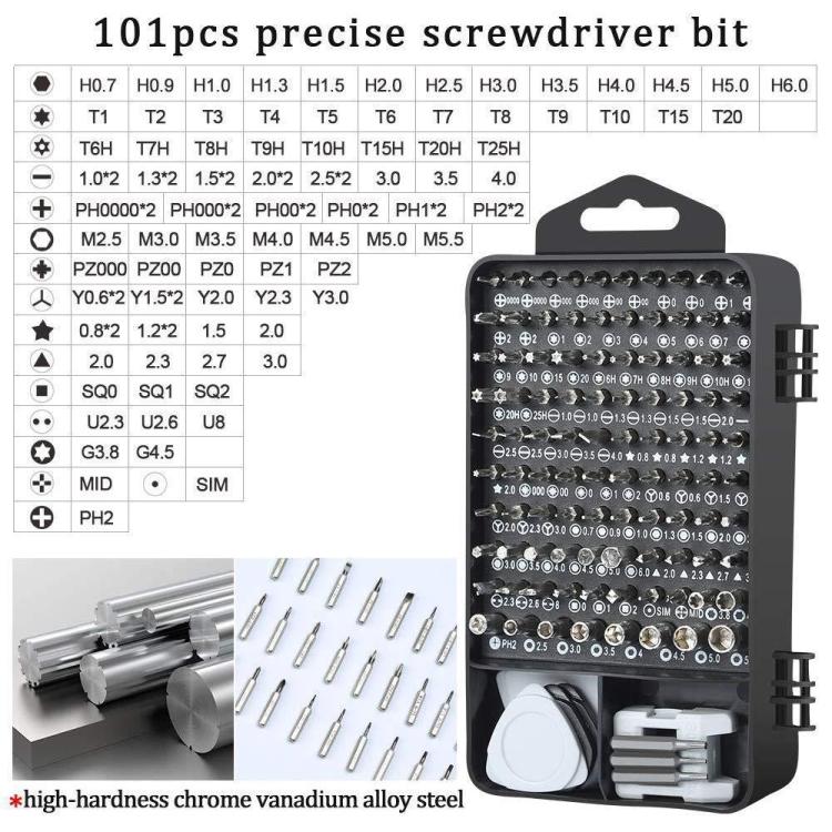 Kit de tournevis magnétique de précision 122 en 1