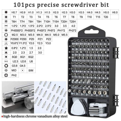 Kit de tournevis magnétique de précision 122 en 1