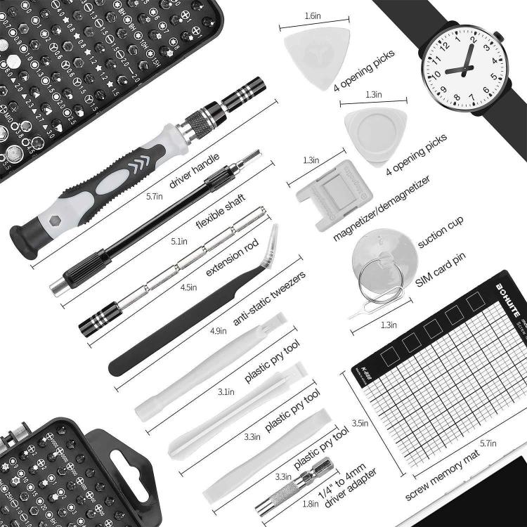 Kit de tournevis magnétique de précision 122 en 1
