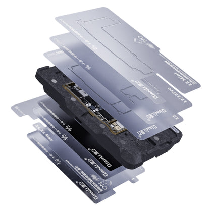 Qianli – plate-forme de reballage à cadre central 10 en 1, pour iPhone X / XS / XS Max / 11/11 Pro / 11 Pro Max / 12 / 12 Pro / 12 mini / 12 Pro Max