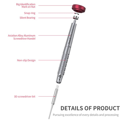 Q Ianli volant 3D manche en aluminium tournevis anti-puissant, stylo son lobe