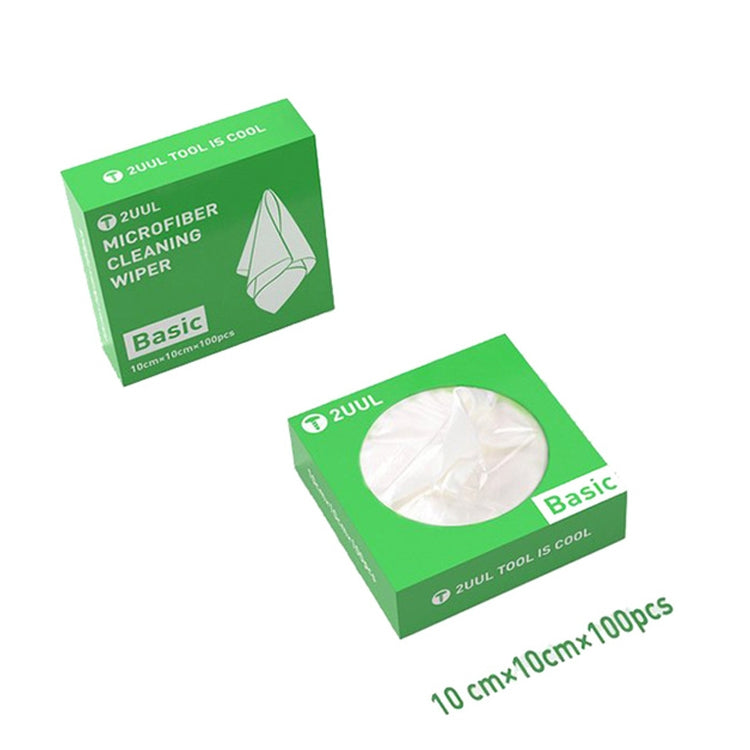 Essuie-glace de nettoyage en microfibre 2UUL 10x10cm, chiffon antistatique sans poussière