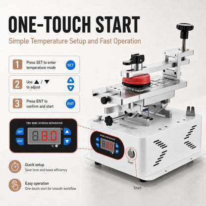 TBK 988C – séparateur rotatif LCD, dissolvant de cadre central