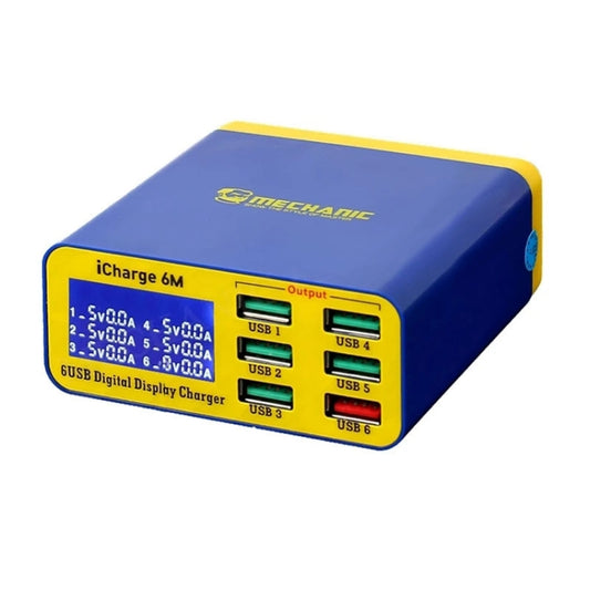 Mécanicien icharge 6M QC 3.0 USB chargeur intelligent prise en charge charge rapide avec LCD, prise ue