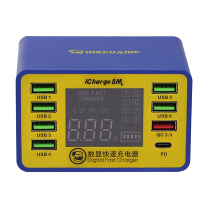 Mécanicien icharge 8M QC 3.0 USB chargeur intelligent prise en charge charge rapide avec LCD, prise ue