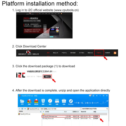 Programmeur de réparation de Projection matricielle de points i2C IFace-V8i 3rd Face ID avec câble flexible pour iPhone X-12 Pro max